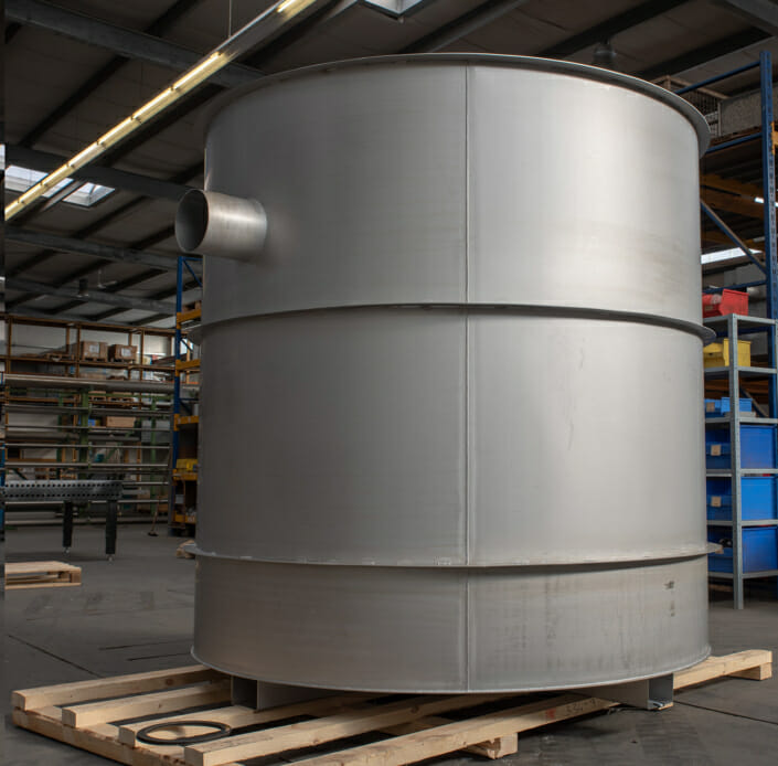 Round container stainless steel