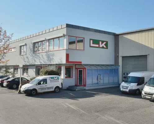 The modern headquarters of LK Metallwaren GmbH in Schwabach with production