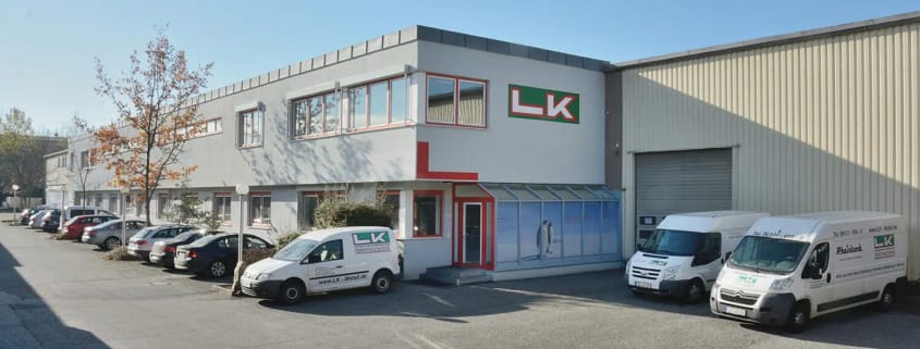 The modern headquarters of LK Metallwaren GmbH in Schwabach with production