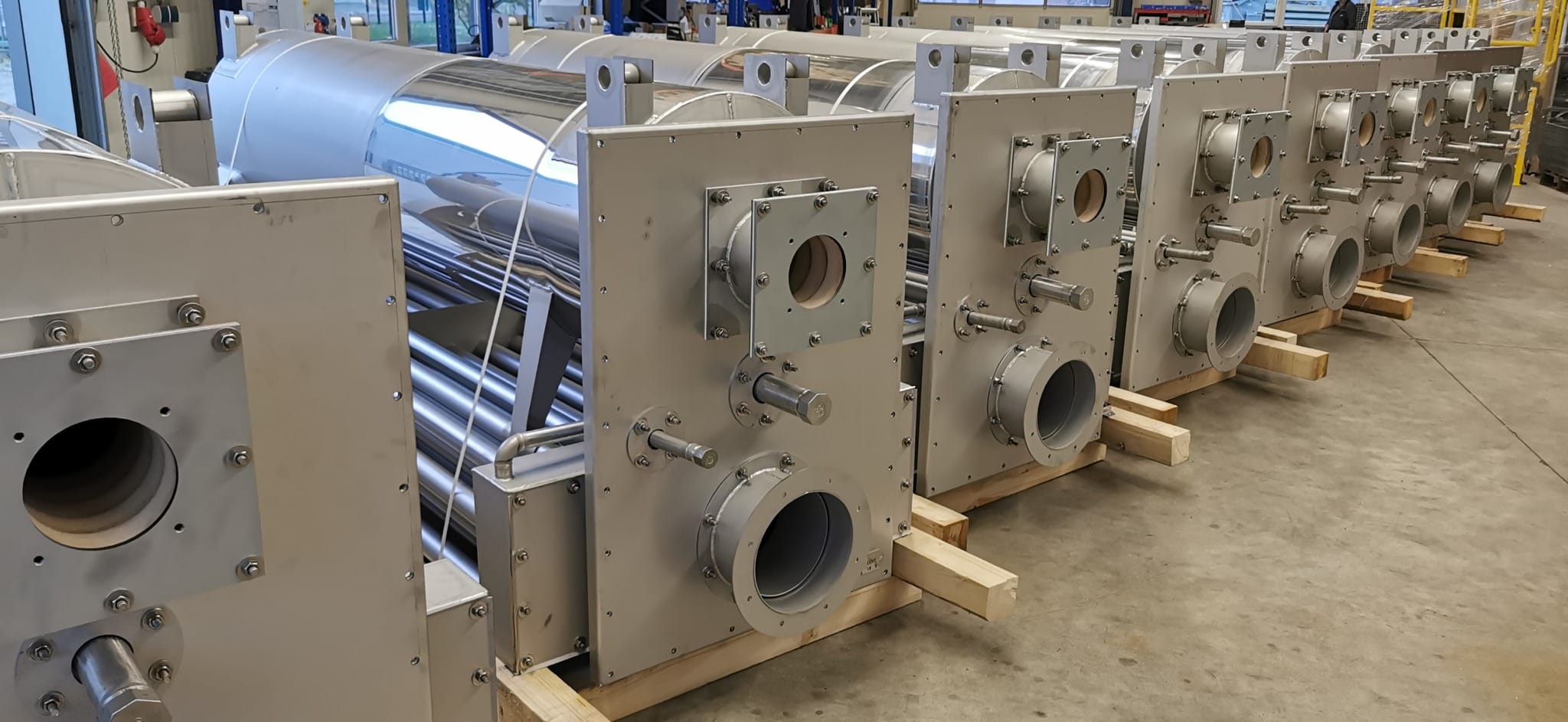 16 heat exchangers exported to the USA and Mexico for use in drying processes